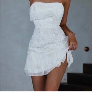 Monte Carlo strapless ruffle dress new with tags